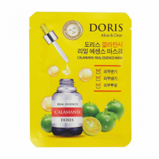 Тканевая маска для лица с экстрактом каламанси Doris Calamansi Real Essence Mask 30g