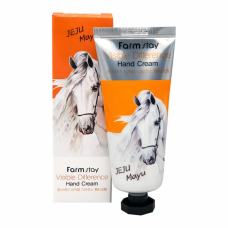 Крем для рук с лошадиным жиром FarmStay Visible Difference Hand Cream Jeju Mayu 100g