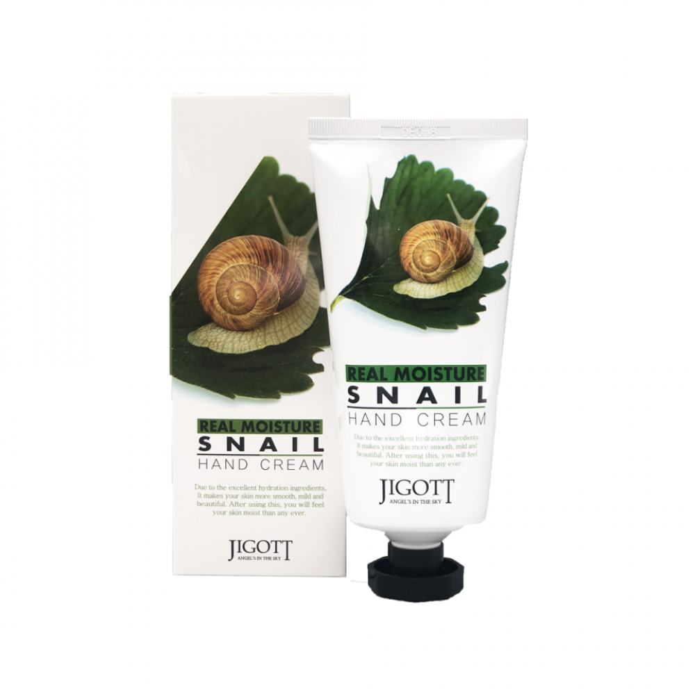 JIGOTT Real Moisture Snail Hand Cream Крем для рук с муцином улитки