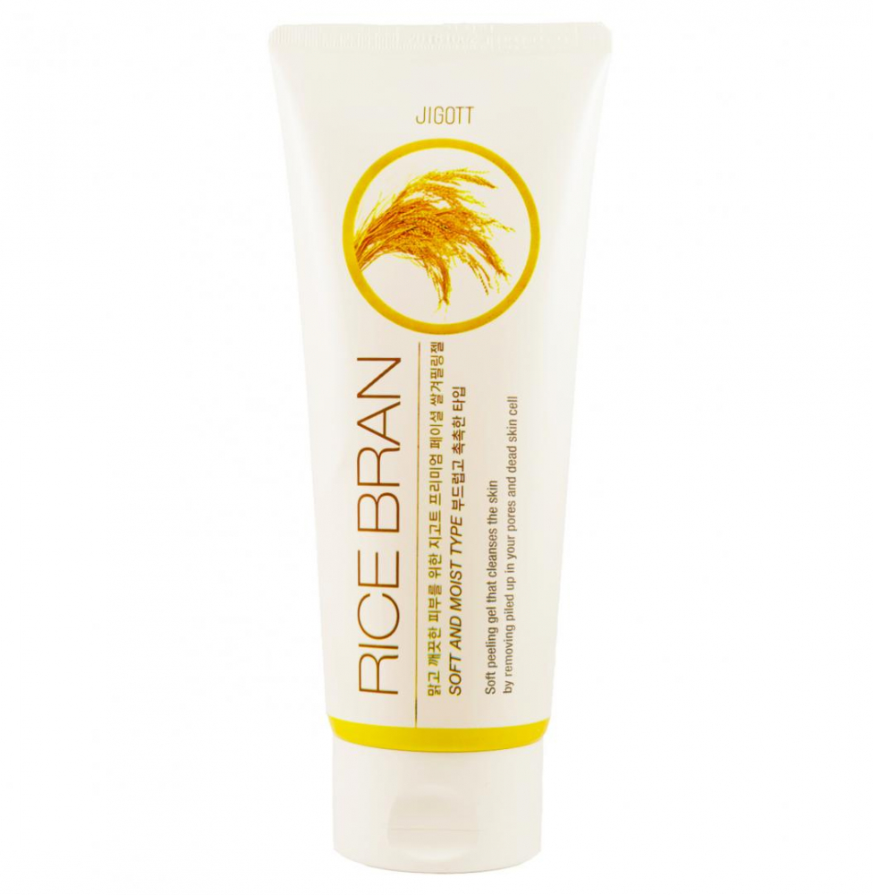 Мягкий пилинг-скатка с рисовыми отрубями Jigott Premium Facial Rice Bran Peeling Gel 180ml