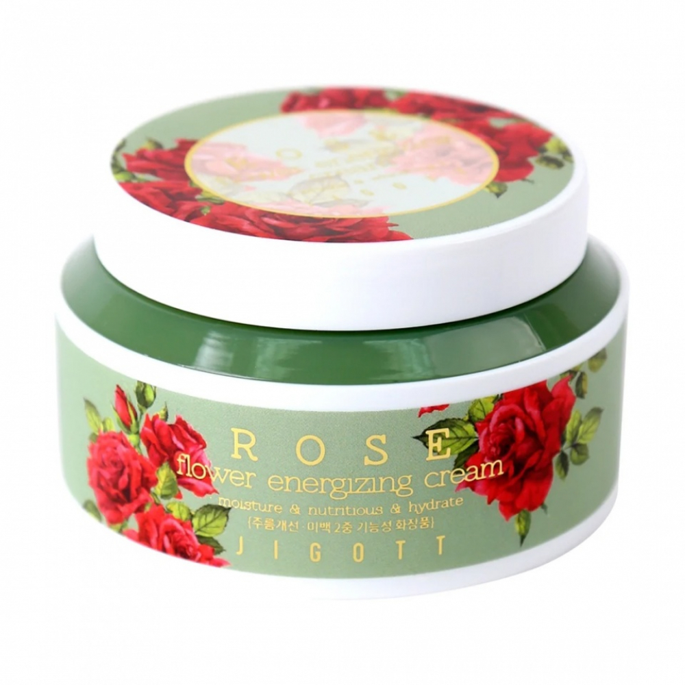 Крем для лица с экстрактом розы  Jigott Rose Flower Energizing Cream 100ml