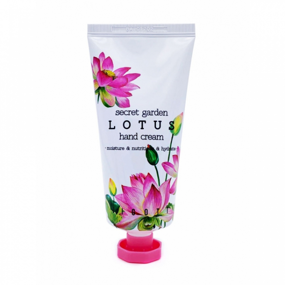 Крем для рук с экстрактом лотоса Jigott Secret Garden Lotus Hand Cream 122g