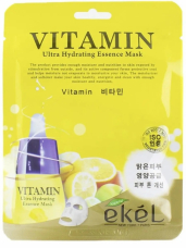 EKEL Vitamin Premium Vital Mask Pack Антивозрастная тканевая маска для лица обогащенная витаминами