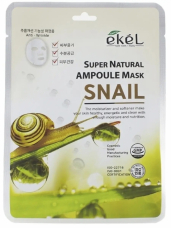 EKEL Snail Premium Vital Mask Pack Антивозрастная тканевая маска для лица с муцином улитки 25ml