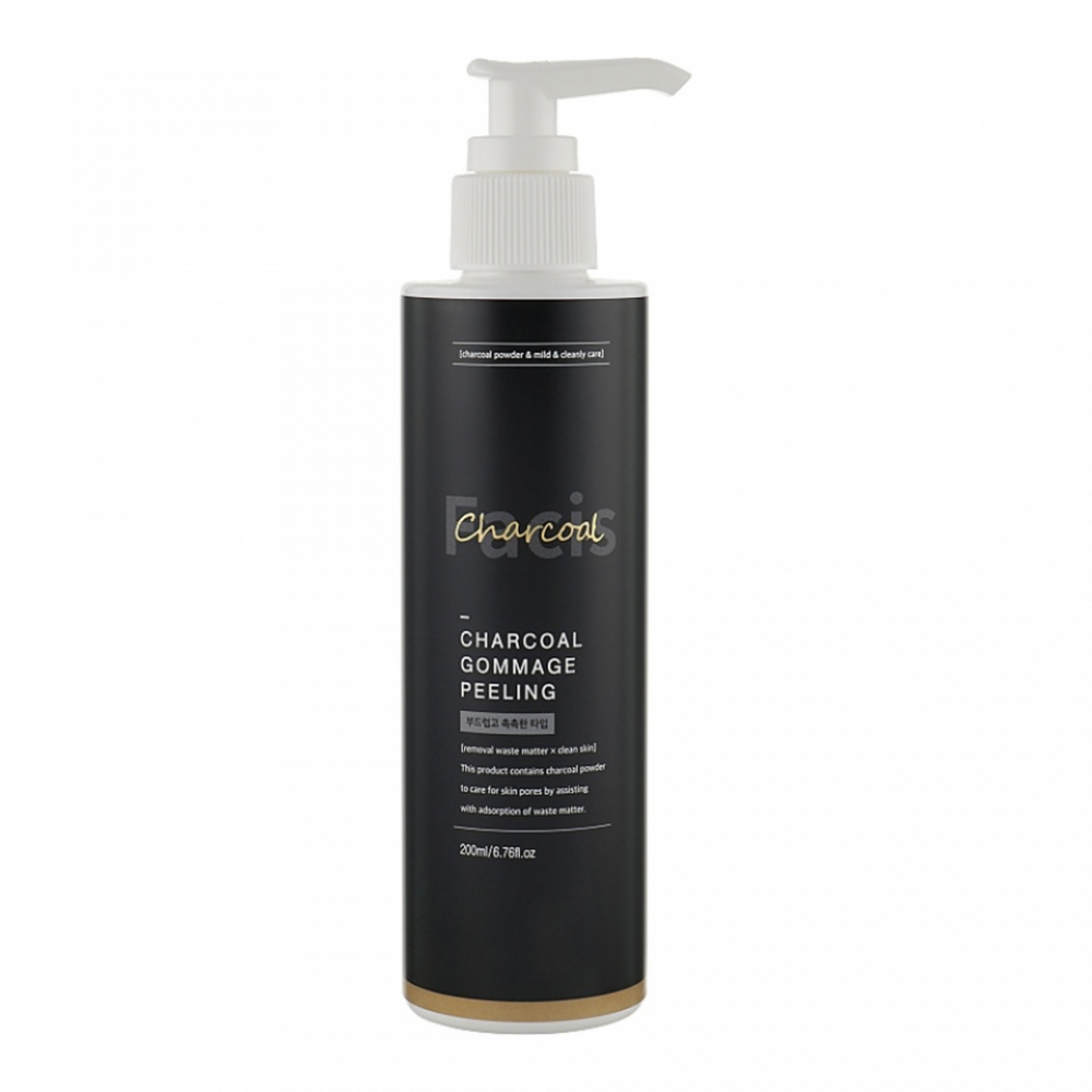 Пилинг-скатка для лица с древесным углём Facis Charcoal Gommage Peeling 200ml