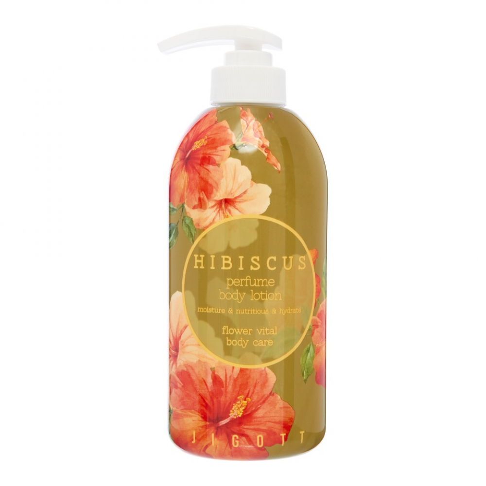JIGOTT Hibiscus Perfume Body Lotion Парфюмированный лосьон для тела с экстрактом гибискуса