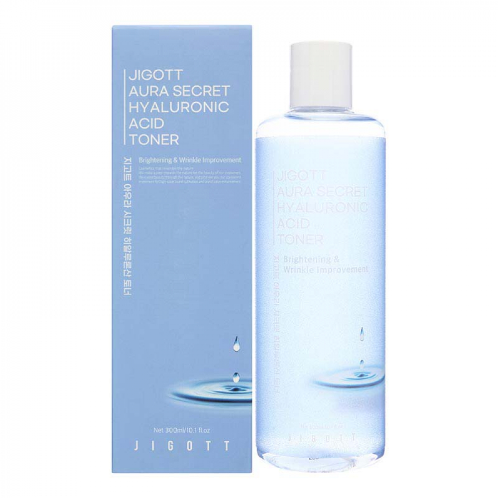Jigott Aura Secret Hyaluronic Acid Toner Тонер для лица с гиалуроновой кислотой 300ml