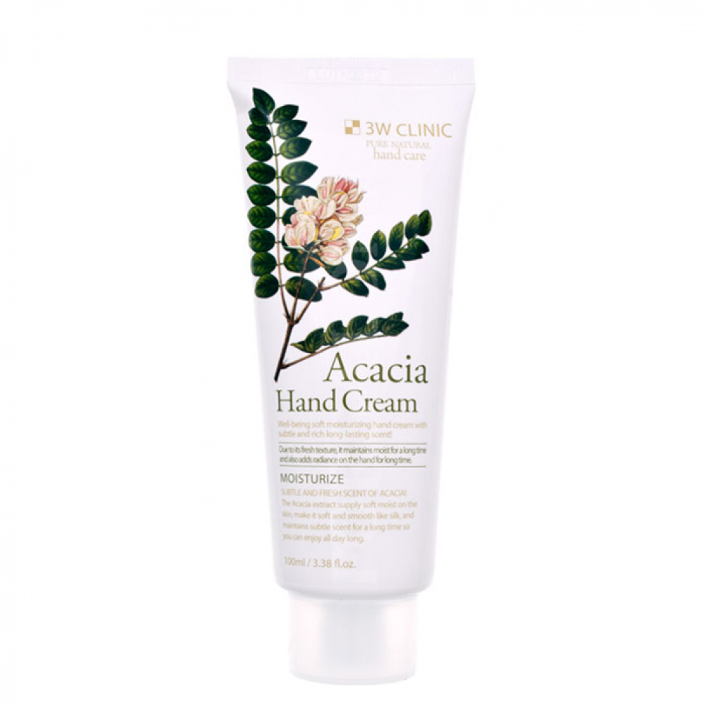 Увлажняющий крем для рук с экстрактом акации 3W Clinic Moisturizing Acacia Hand Cream 100ml