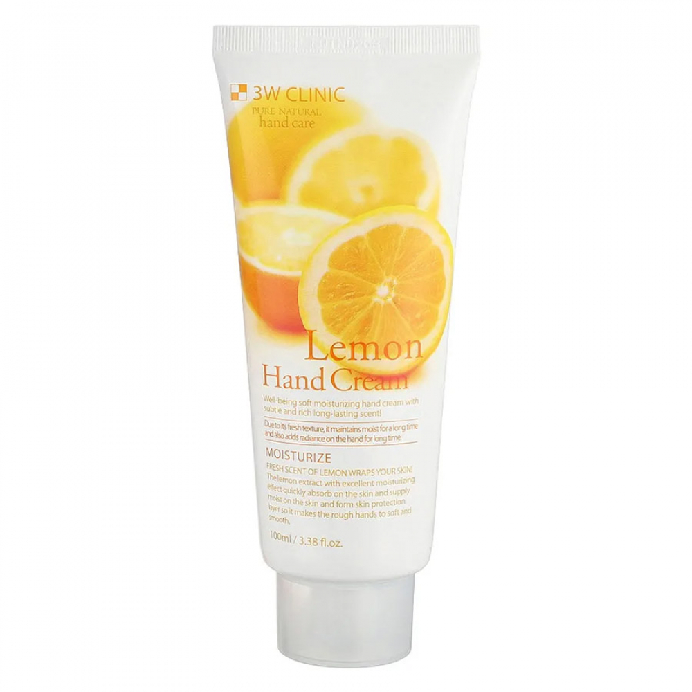Увлажняющий крем для рук с экстрактом лимона 3W Clinic Moisturizing Lemon Hand Cream 100ml