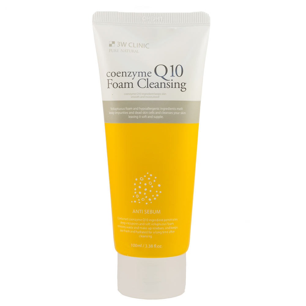 Омолаживающая пенка с коэнзимом 3W Clinic Coenzyme Q10 Foam Cleansing 100ml