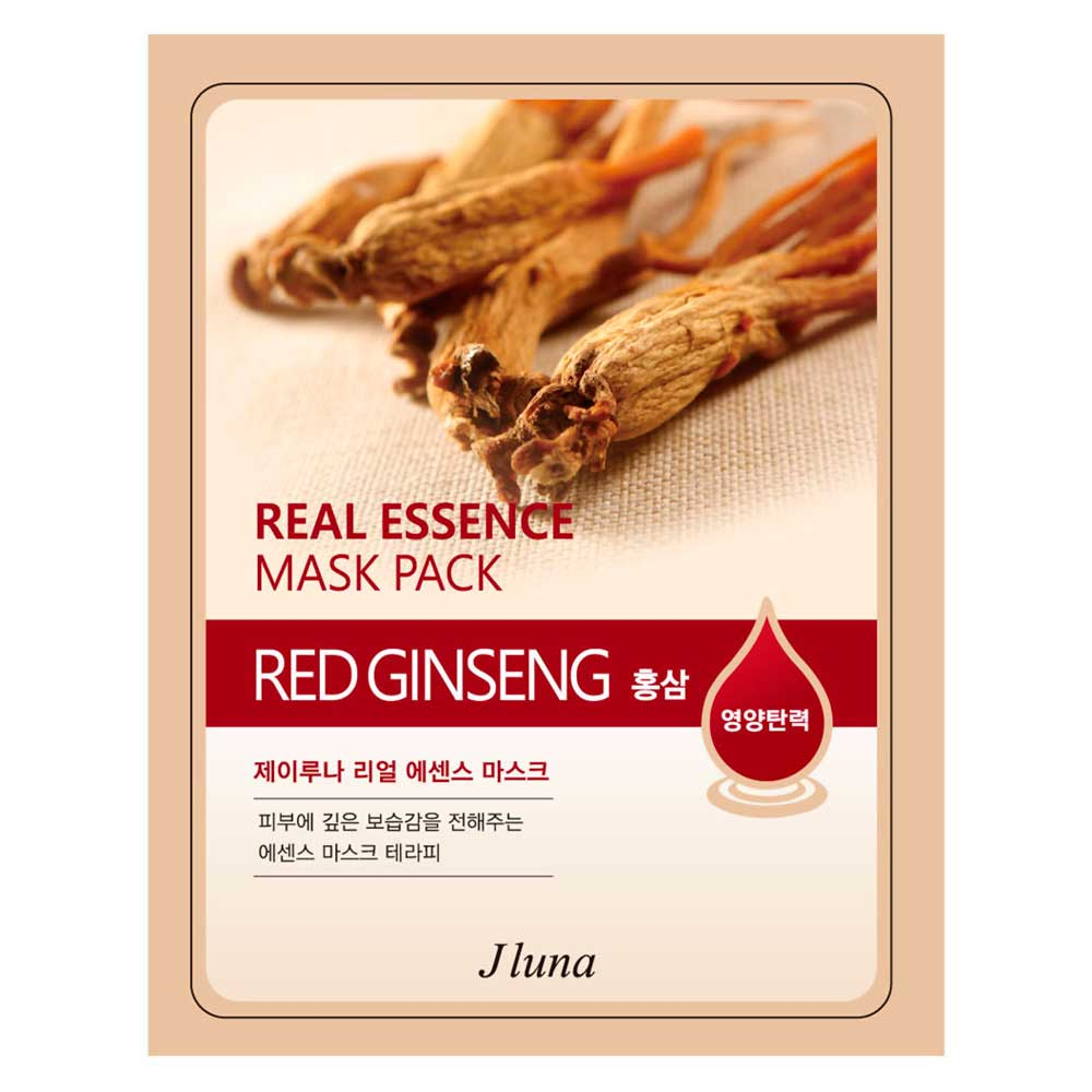Тканевая маска с красным женьшенем Juno JLuna Real Essence Mask Pack Red Ginseng 25ml