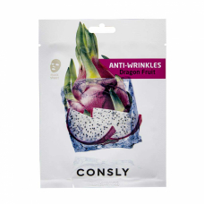 Антивозрастная тканевая маска с экстрактом питахайи Consly Dragon Fruit Anti-Wrinkless Mask Pack 20ml