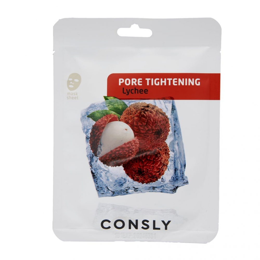 Сужающая поры тканевая маска с экстрактом личи Consly Lychee Pore-Tightening Mask Pack 20ml