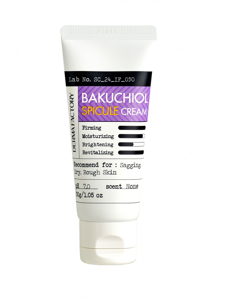 Антивозрастной крем с микроиглами для лица с бакучиолом Derma Factory Bakuchiol Spicule Cream 30g