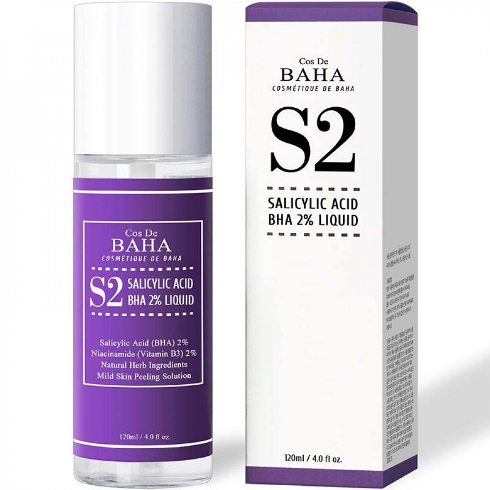 Cos De BAHA Salicylic Acid 2% Liquid (S2) Тоник для лица с ниацинамидом и салициловой кислотой 120ml