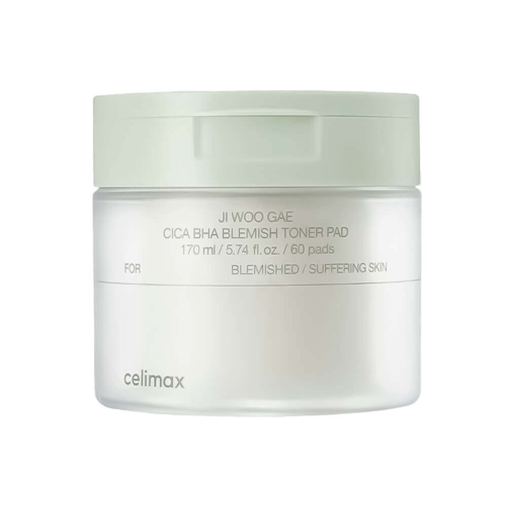 Пилинг-пэды от воспалений Celimax Ji Woo Gae Cica BHA Blemish Toner Pad 60pcs