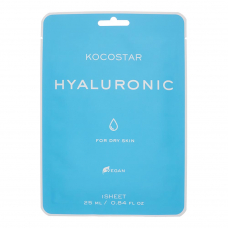 Kocostar Vegan Masks Hyaluronic Увлажняющая тканевая маска для лица с гиалуроновой кислотой 25ml