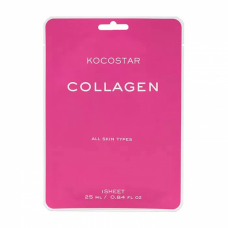 KOCOSTAR Collagen Happy Mask Маска для лица тканевая антивозрастная с коллагеном 25ml