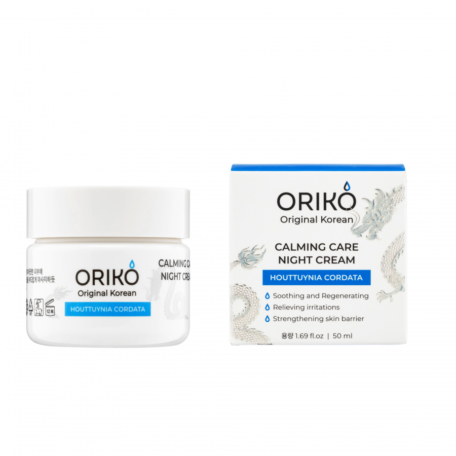 ORIKO Calming Care Night Cream With Houttuynia Cordata Extract Успокаивающий ночной крем для лица с экстрактом хауттюйнии и гиалуроновой кислотой 50ml