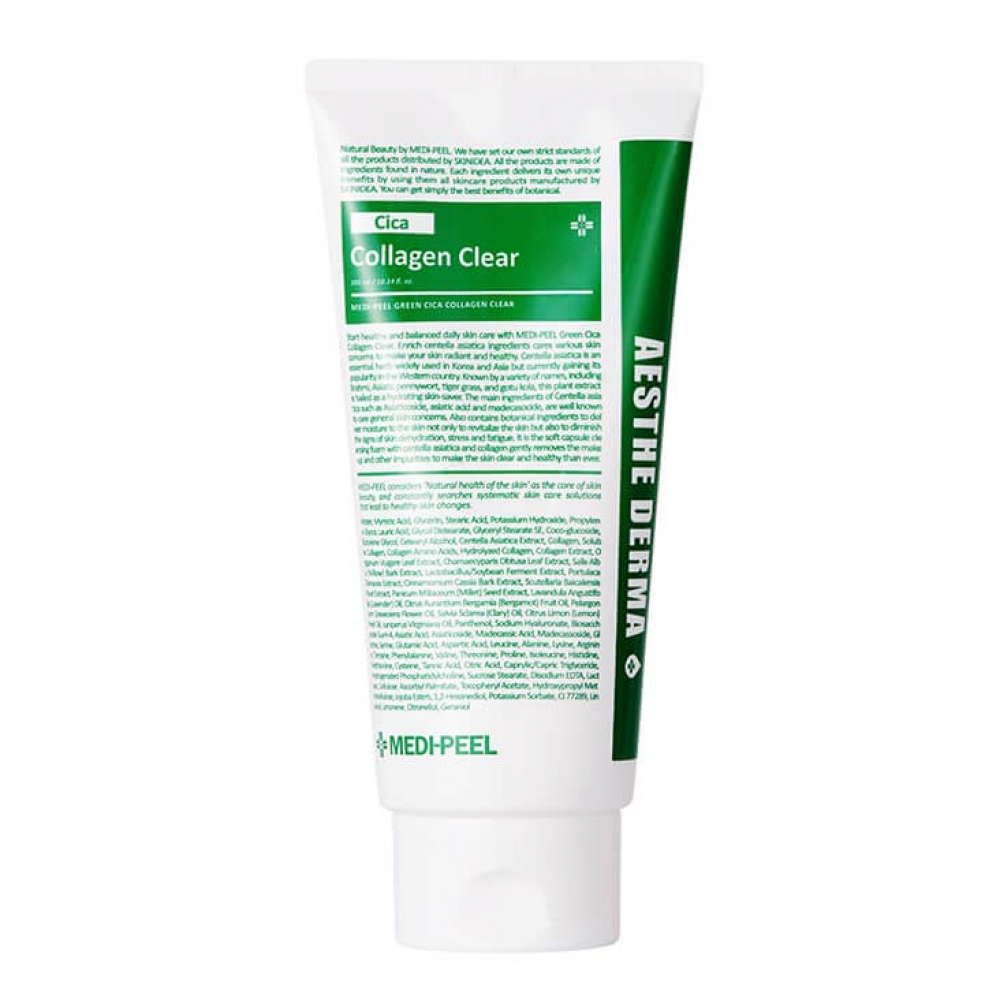Коллагеновая пенка для умывания с CICA-комплексом Medi-Peel Green Cica Collagen Clear 300ml