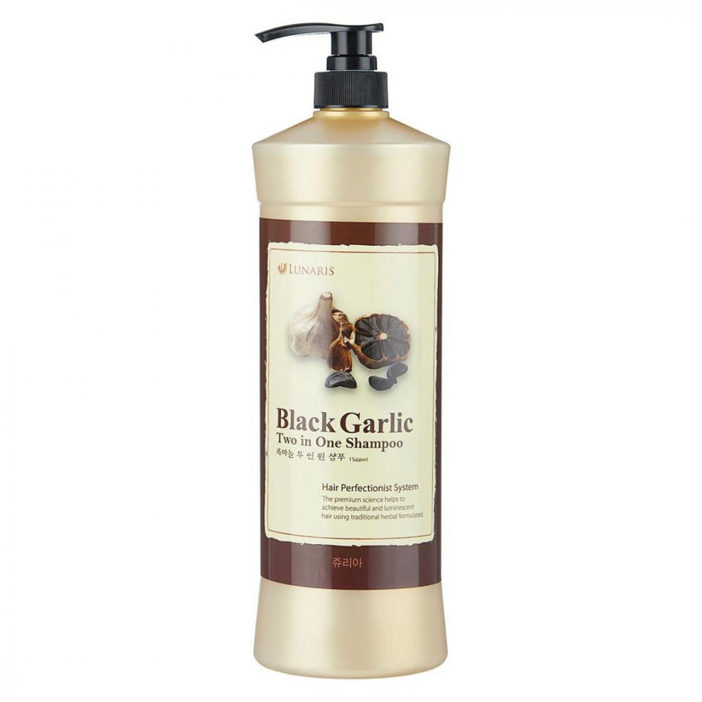 Шампунь для волос 2-в-1 с черным чесноком Lunaris Black Garlic Two In One Shampoo 1500ml