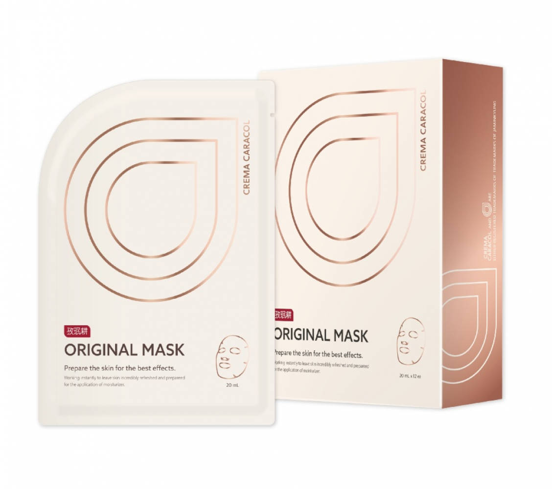 Jamingkyung Crema Caracol Original Mask Успокаивающая тканевая маска для лица с муцином улитки