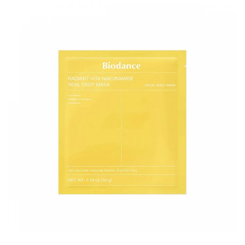 Biodance Radiant Vita Niacinamide Real Deep Mask Маска гидрогелевая с витамином С и ниацинамидом 1pcs