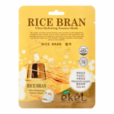 EKEL Rice Bran Ultra Hydrating Essence Mask Тканевая маска для лица с рисовыми отрубями