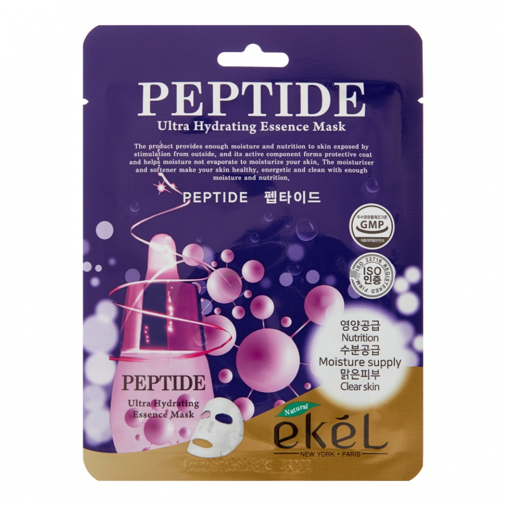 EKEL Peptide Ultra Hydrating Essence Mask Тканевая маска для лица с пептидами