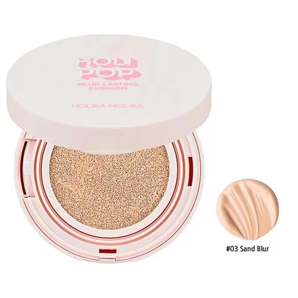 Holika Holika Holipop Blur Lasting Cushion 03 Sand Blur Матирующий кушон SPF50+ PA+++, тон 03, бежевый 13g