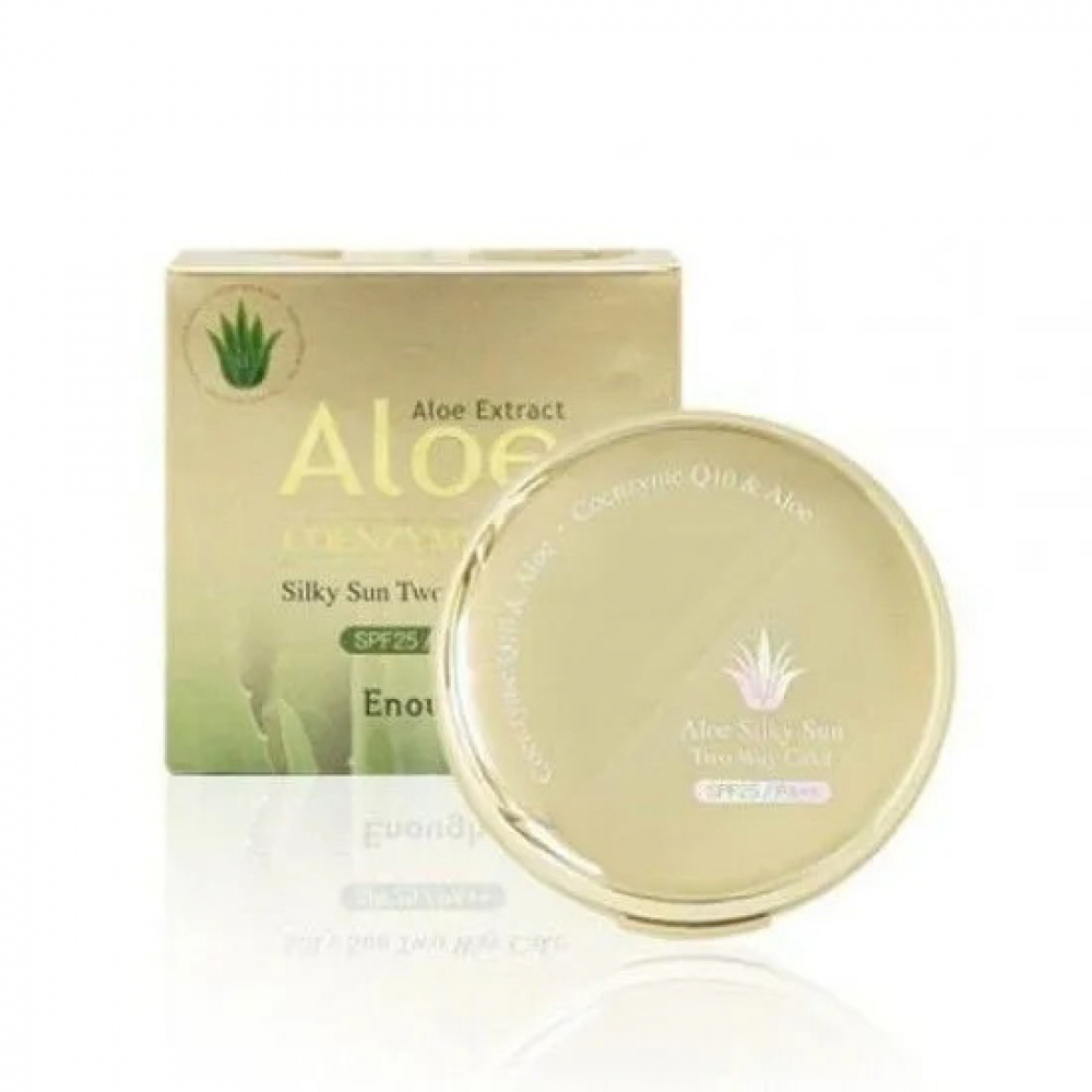 Матирующая пудра для лица со сменным блоком Enough Coenzyme Q10 Aloe Silky Sun Two Way Cake SPF25 PA++ 2x13g N13