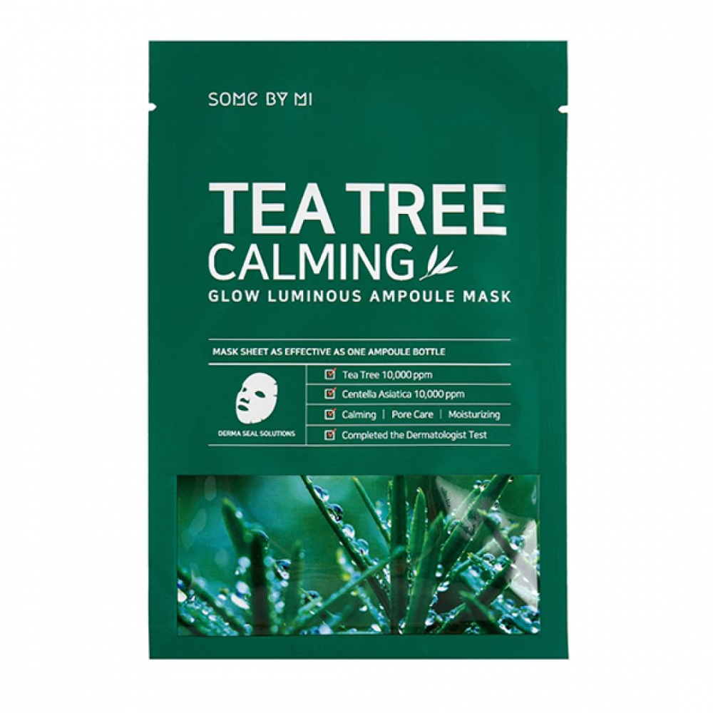 Ампульная тканевая маска для лица с экстрактом чайного дерева Some By Mi Tea Tree Calming Glow Luminous Ampoule Mask 25g