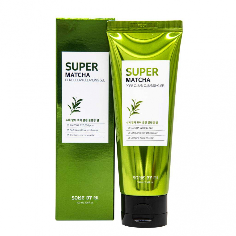 Очищающий гель для умывания с экстрактом чая матча Some By Mi Super Matcha Pore Clean Cleansing Gel 100ml
