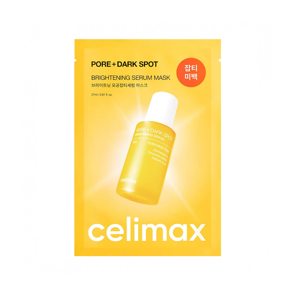CELIMAX Pore+Dark Spot Brightening Serum Mask Маска на тканевой основе осветляющая 27ml