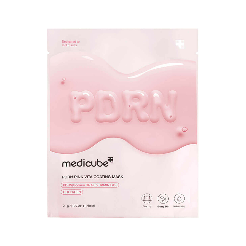 Medicube PDRN Pink Vita Coating Mask Маска тканевая с PDRN и коллагеном для сияния кожи 22g
