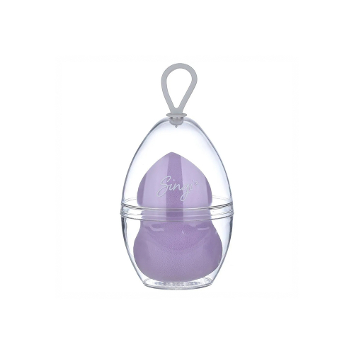 SINGI PURPLE СНГ Спонж косметический для макияжа лица гитара фиолетовый в упаковке 1pcs