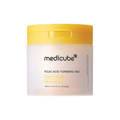 MEDICUBE Kojic Acid Turmeric Pad Пэды-тонер для лица Отшелушивающие с койевой кислотой 70pcs