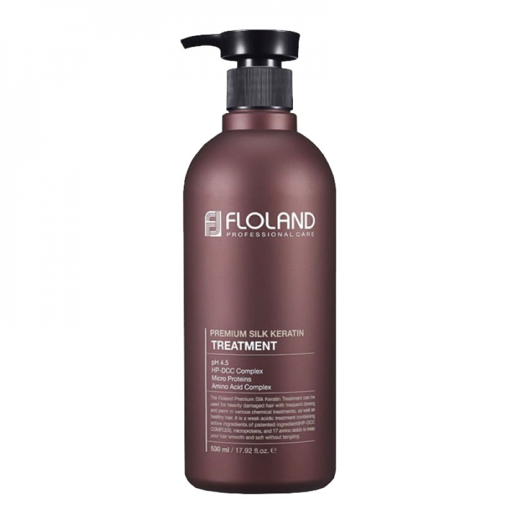 Маска-бальзам восстанавливающая с кератином Floland Premium Silk Keratin Treatment 530ml