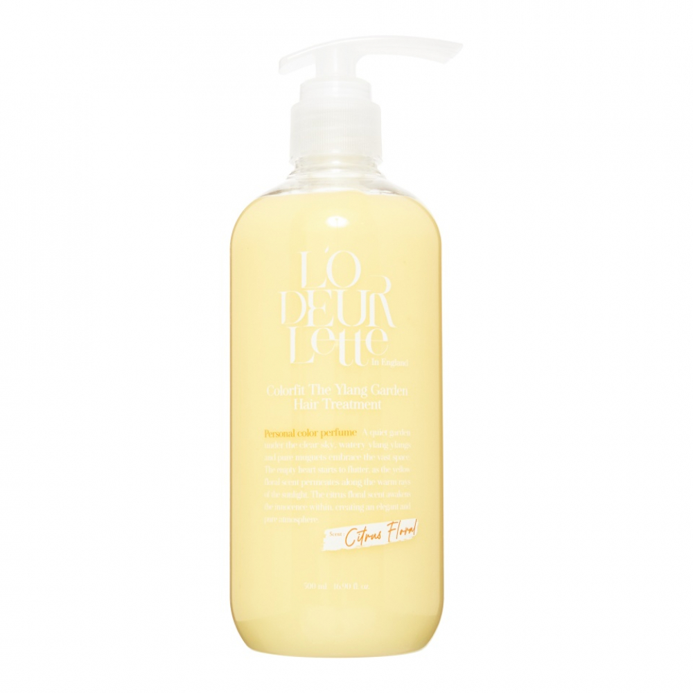 L`Odeurlette In England Colorfit The Ylang Garden Hair Treatment Парфюмированная маска для волос с ароматом иланг-иланг и мандарина 500ml