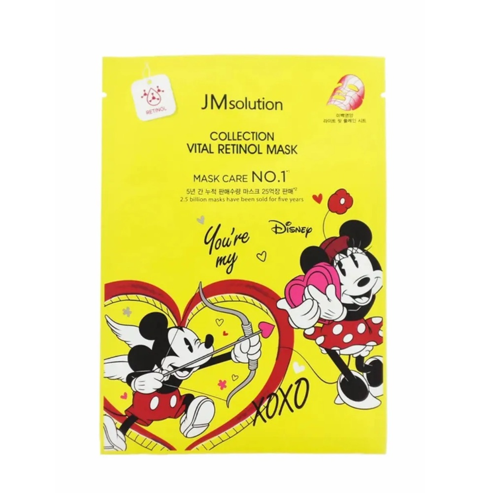 Тканевая маска с ретинолом JMSolution Disney Collection Vital Retinol Mask 30ml