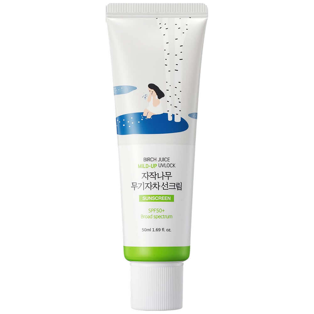 ROUND LAB Birch Juice Moisturizing Mild-Up Sunscreen Солнцезащитный крем с берёзовым соком 50ml