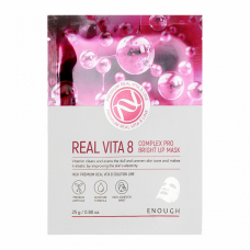 Enough Real Vita 8 Complex Pro Bright Up Mask 25g Тканевая маска для лица с витаминами
