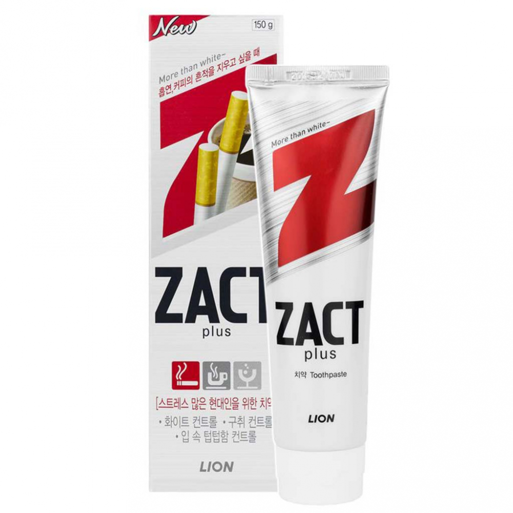 Отбеливающая зубная паста для курящих CJ Lion Zact Toothpaste 150g