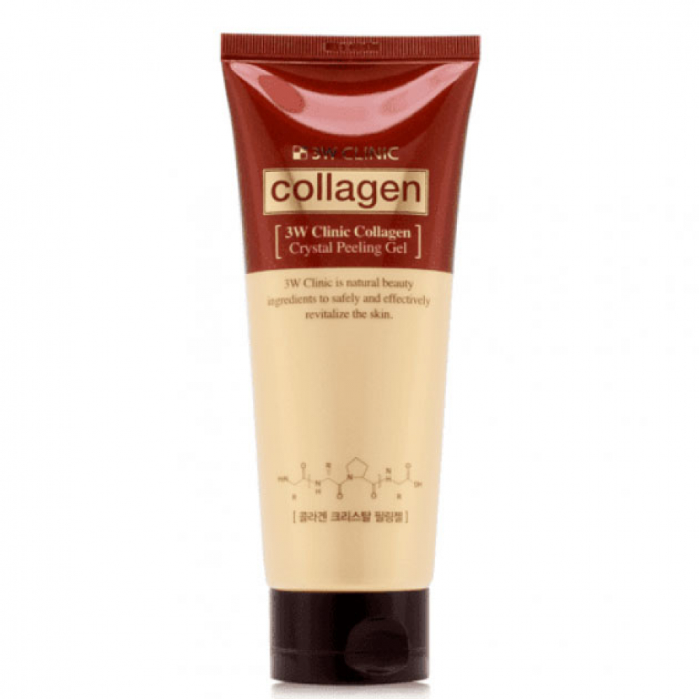 Восстанавливающий пилинг-скатка с коллагеном 3W Clinic Collagen Crystal Peeling Gel 180ml