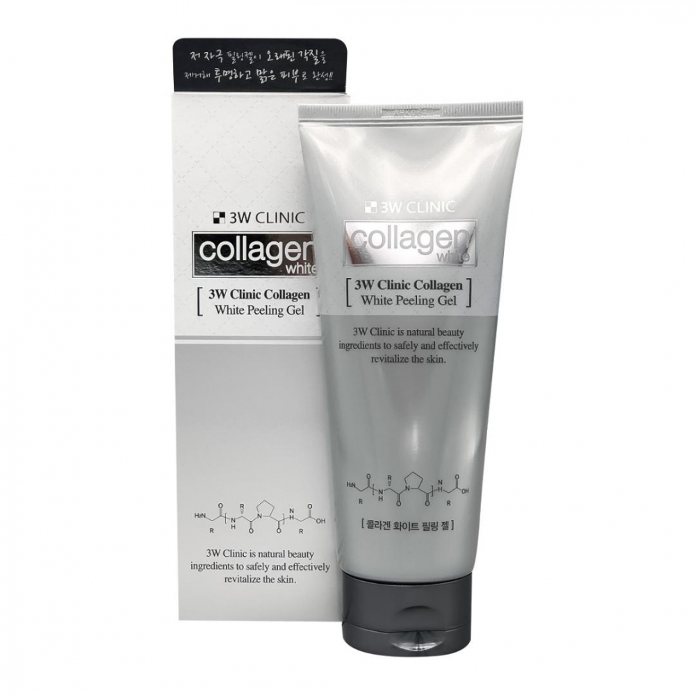 Осветляющий пилинг-гель для лица с коллагеном 3W Clinic Collagen Whitening Peeling Gel 180ml