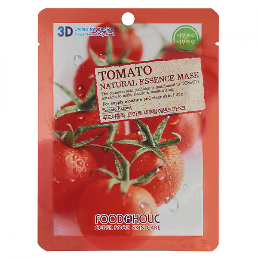 Маска для лица с экстрактом томата FoodaHolic Tomato Natural Essence Mask 3D 23g