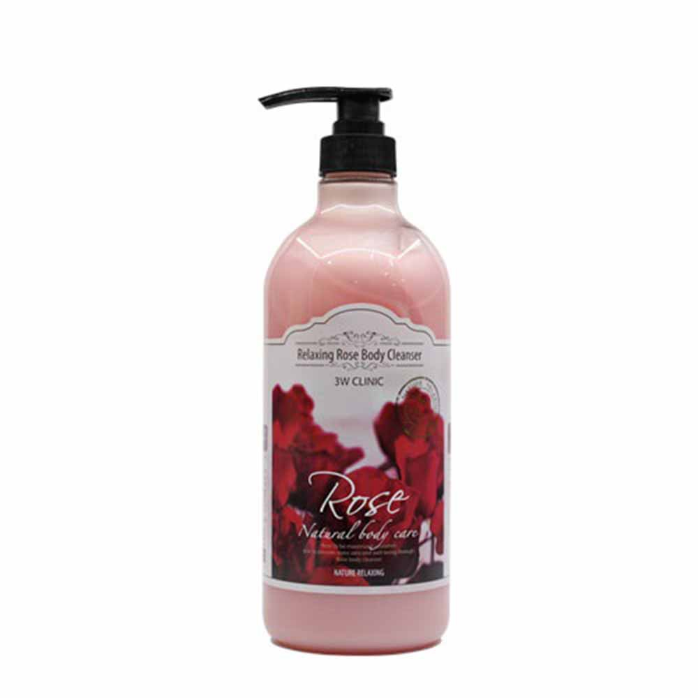 3W CLINIC RELAXING ROSE BODY CLEANSER Расслабляющий гель для душа с экстрактом розы 1000мл