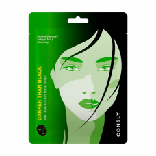 Тканевая маска для лица от черных точек Consly Darker Than Black Anti Blackheads Mask Sheet 25ml