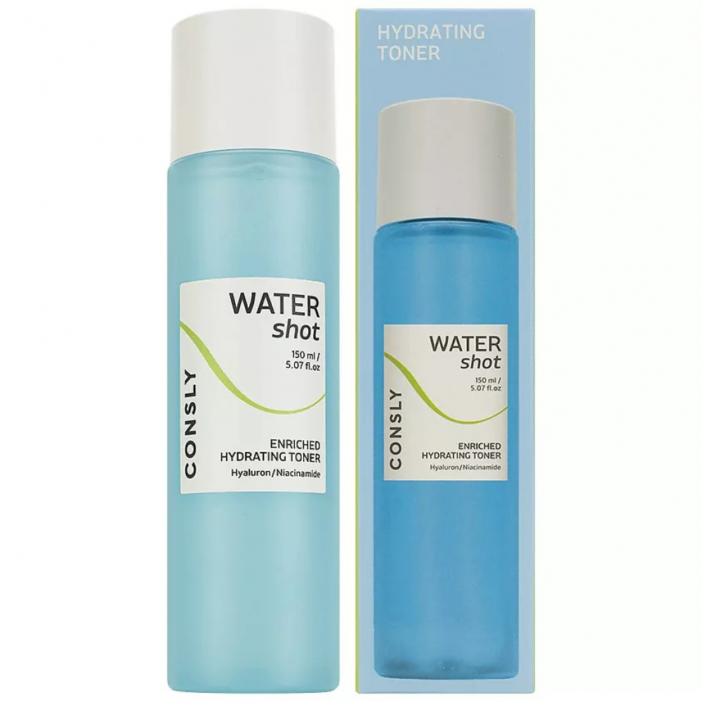 Увлажняющий тонер с гиалуроновой кислотой и ниацинамидом Consly WATER SHOT Enriched Hydrating Hyaluronic and Niacinamide Toner 150ml