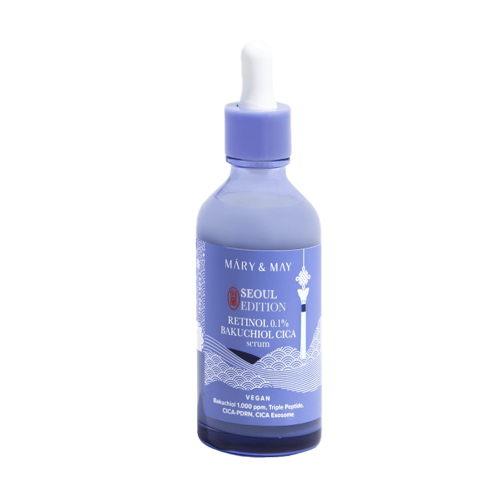 Mary&May Retinol 0.1% Bakuchiol CICA Serum Сыворотка антивозрастная с ретинолом и бакучиолом 80ml